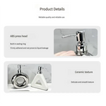 Modern Ceramic Soap & Lotion Dispenser - Unique Geometric Designs 300ml Capacity(Triangular lotion bottle milky white)