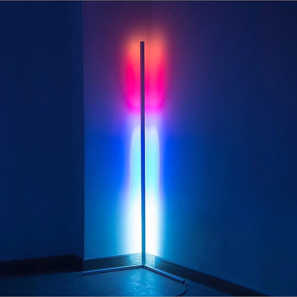 Modern - Colour RGB - Minimalist LED Corner Floor Lamp - White - Mood Lighting - Home & Garden > Lighting