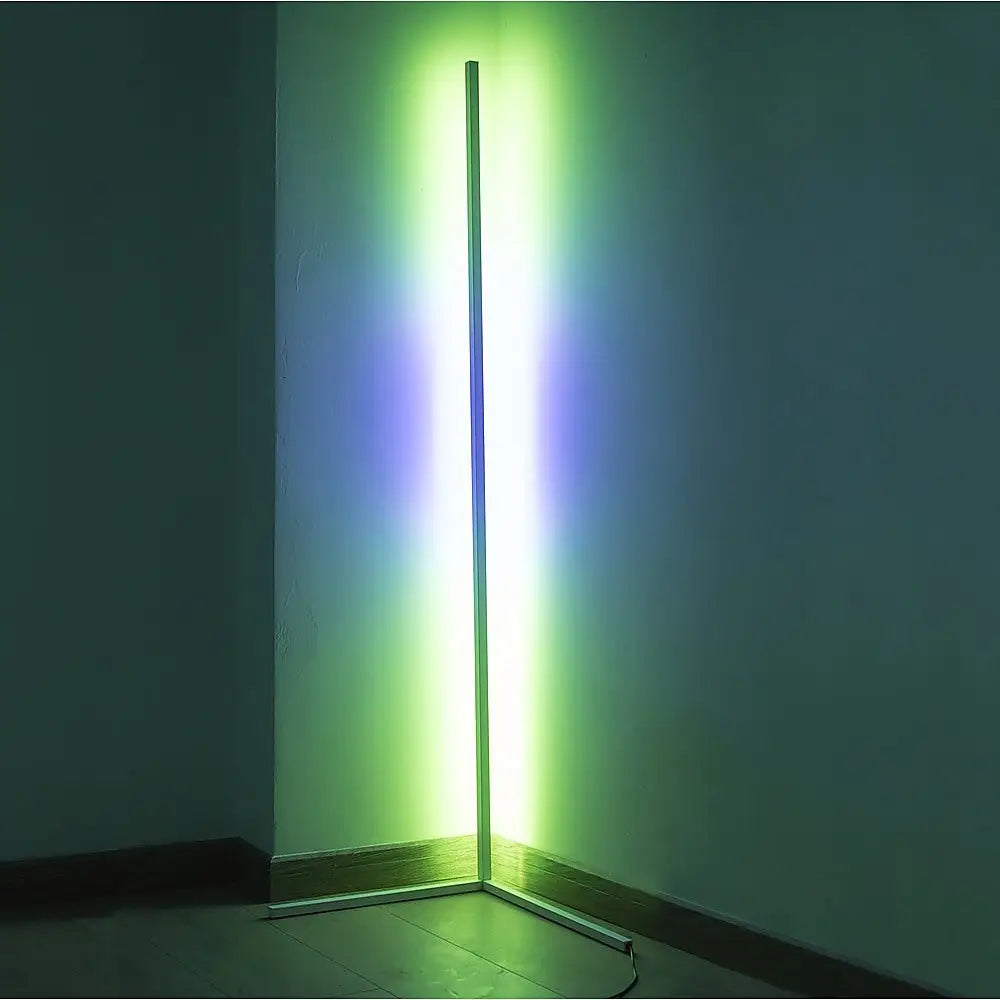 Modern - Colour RGB - Minimalist LED Corner Floor Lamp - White - Mood Lighting - Home & Garden > Lighting