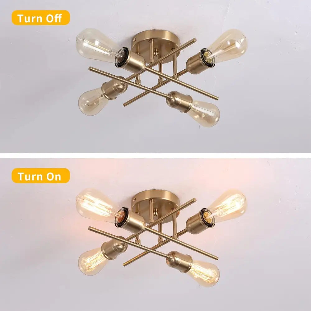 Modern Industrial Chandelier 4 Light Black - Home & Garden > Lighting