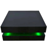 Modern Large High Gloss Coffee Table With LED Lights Black - Furniture > Living Room > Coffee Tables