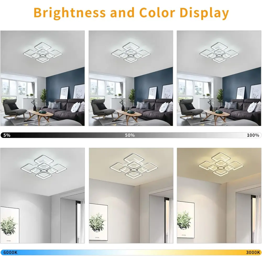Modern LED Ceiling Light Dimmable with Remote Control - Home & Garden > Lighting