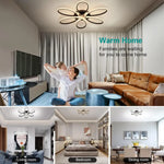 Modern LED Chandelier Light Fixture Dimmable Remote (75 cm) - Home & Garden > Lighting