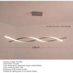 Modern LED Chandelier Lighting (Grey L120cm) - Home & Garden > Lighting