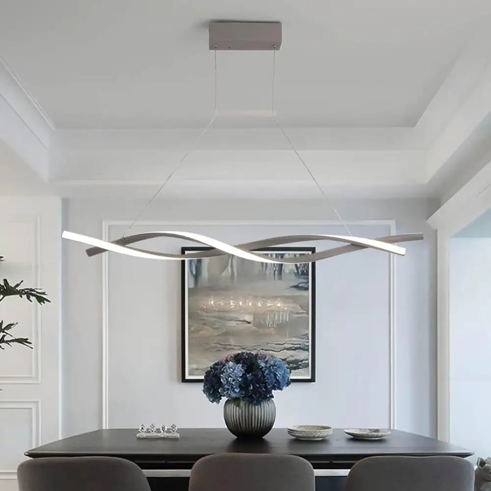 Modern LED Chandelier Lighting (Grey L120cm) - Home & Garden > Lighting