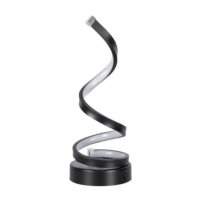 Modern Spiral LED Table Lamp - Dimmable 3 Light Modes(black) - Gift & Novelty > Novelty > Novelty Gifts