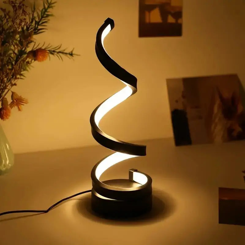 Modern Spiral LED Table Lamp - Dimmable 3 Light Modes(white) - Gift & Novelty > Novelty > Novelty Gifts