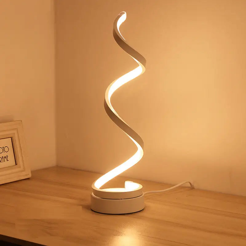 Modern Spiral LED Table Lamp - Dimmable 3 Light Modes(white) - Gift & Novelty > Novelty > Novelty Gifts
