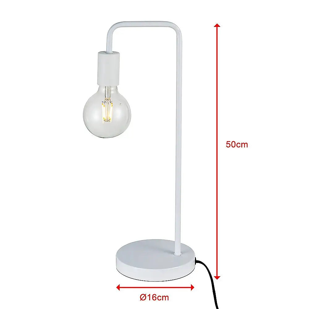 Modern Table lamp Desk Light Base Bedside Bedroom White - Home & Garden > Lighting
