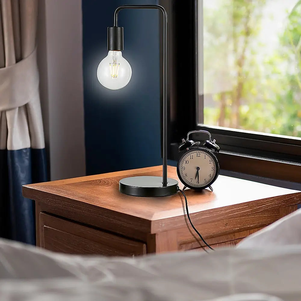 Modern Table lamp Desk Light Bedside Bedroom Black - Home & Garden > Lighting