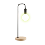Modern Table lamp Desk Light Timber Base Bedside Bedroom Black - Home & Garden > Lighting