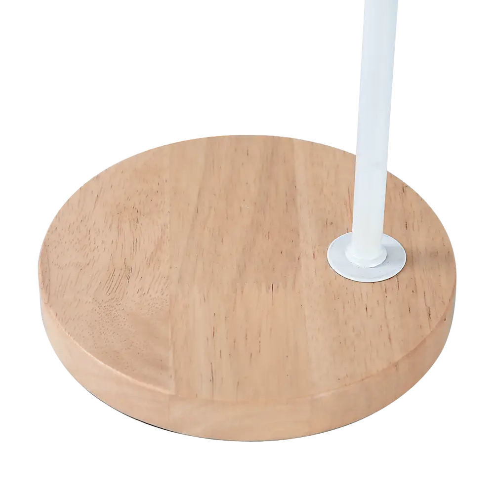 Modern Table lamp Desk Light Timber Base Bedside Bedroom White - Home & Garden > Lighting