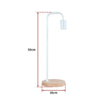Modern Table lamp Desk Light Timber Base Bedside Bedroom White - Home & Garden > Lighting