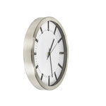 Modern Wall Clock Silent Non-Ticking Quartz Battery Operated Stainless Steel - Home & Garden > Decor