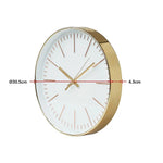 Modern Wall Clock Silent Non-Ticking Quartz Battery Operated Gold - Home & Garden > Decor