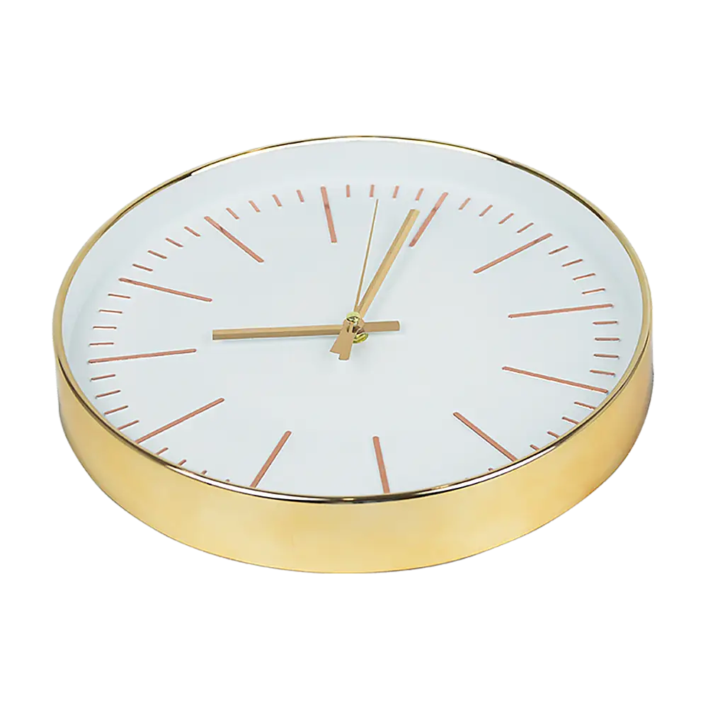Modern Wall Clock Silent Non-Ticking Quartz Battery Operated Gold - Home & Garden > Decor