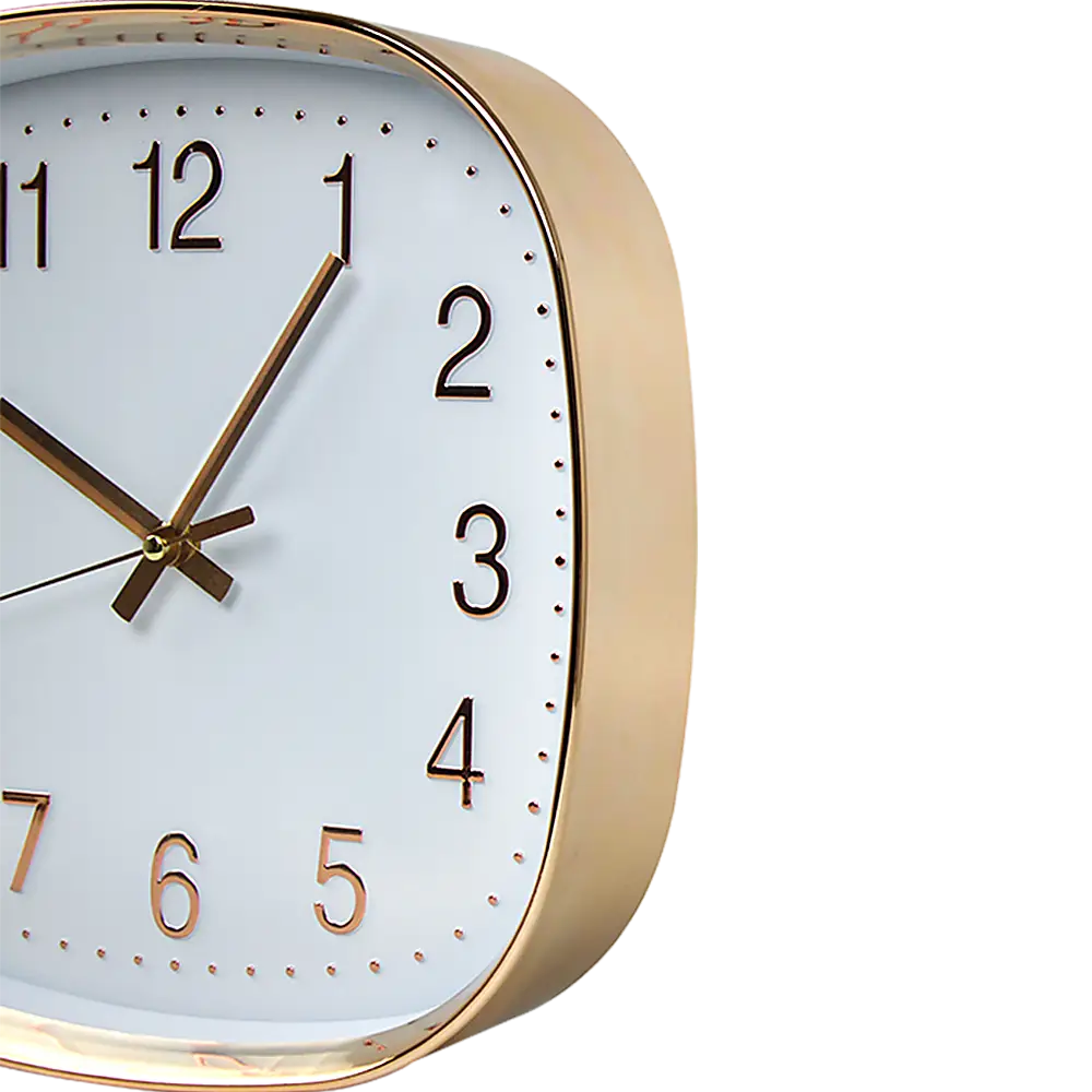Modern Wall Clock Silent Non-Ticking Quartz Battery Operated Gold - Home & Garden > Decor