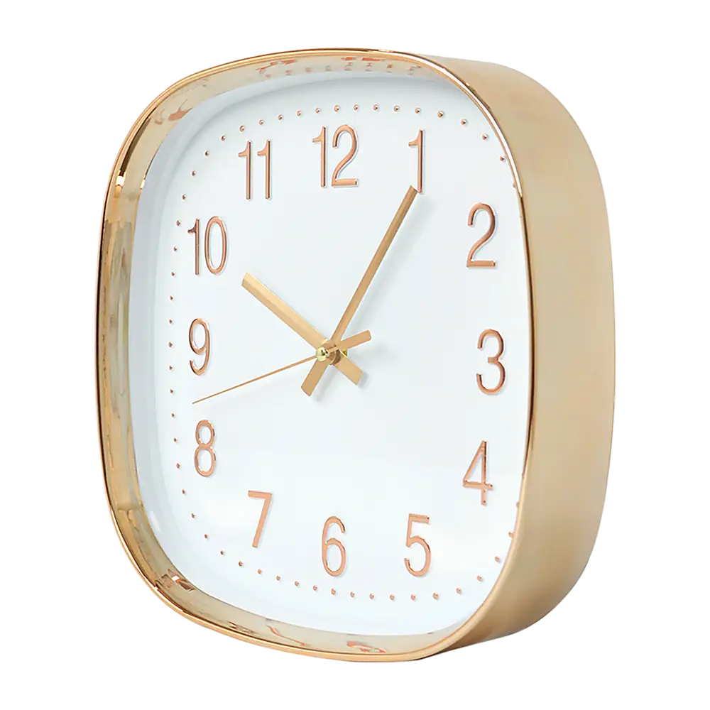 Modern Wall Clock Silent Non-Ticking Quartz Battery Operated Gold - Home & Garden > Decor