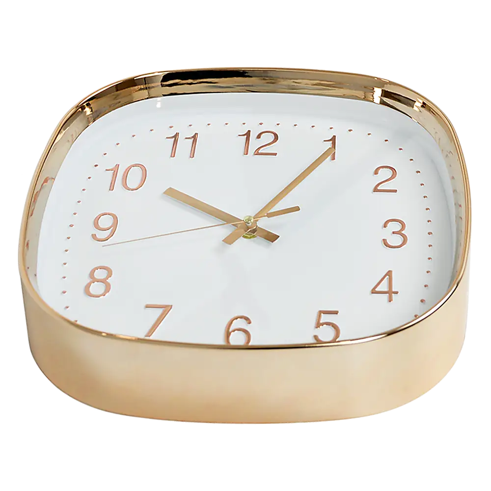 Modern Wall Clock Silent Non-Ticking Quartz Battery Operated Gold - Home & Garden > Decor