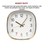 Modern Wall Clock Silent Non-Ticking Quartz Battery Operated Gold - Home & Garden > Decor