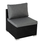 Modular Outdoor Lounge Set-9pcs Sofa Armchairs and Coffee Table - Furniture > Outdoor