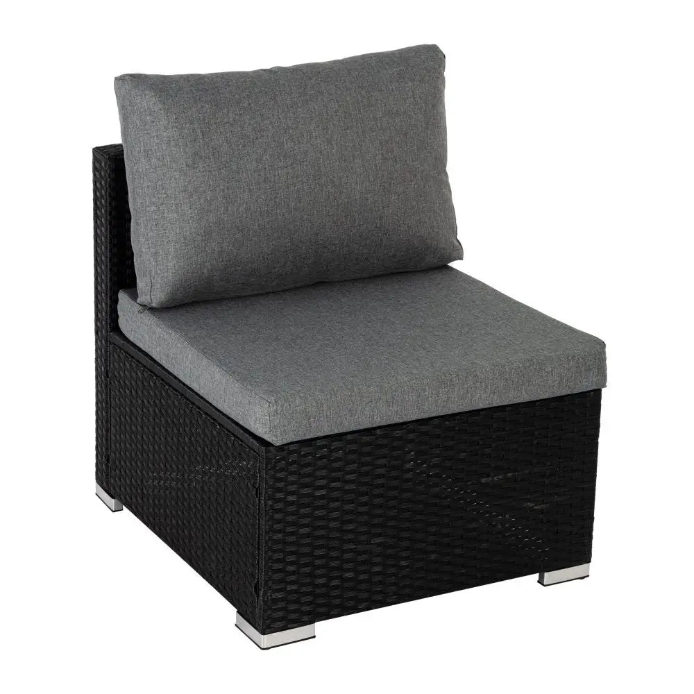 Modular Outdoor Lounge Set-9pcs Sofa Armchairs and Coffee Table - Furniture > Outdoor