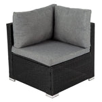 Modular Outdoor Lounge Set-9pcs Sofa Armchairs and Coffee Table - Furniture > Outdoor