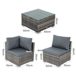 Modular Outdoor Wicker Lounge Set - Furniture > Outdoor