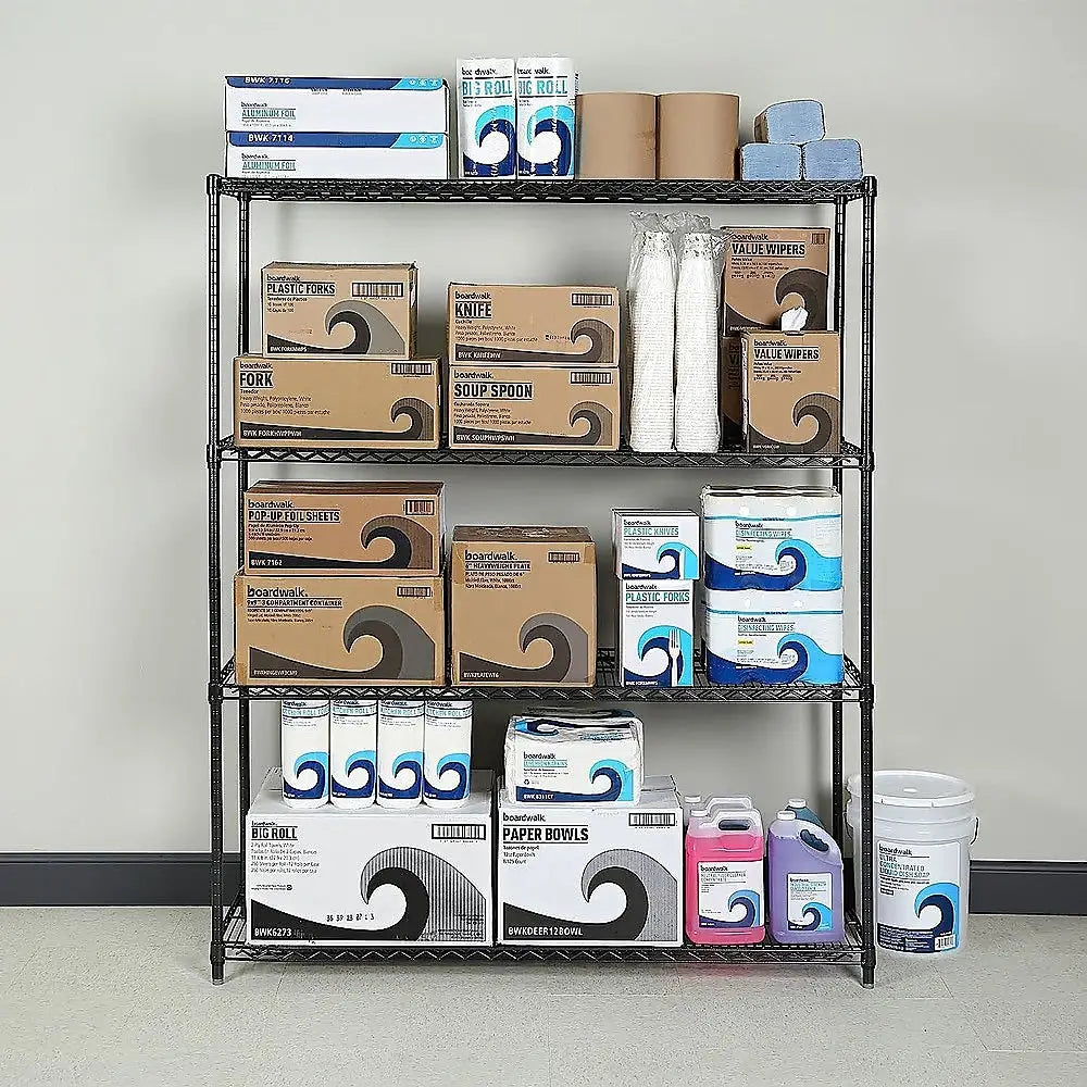 Modular Wire Storage Shelf 1200 x 450 x 1800mm Steel Shelving - Furniture > Office