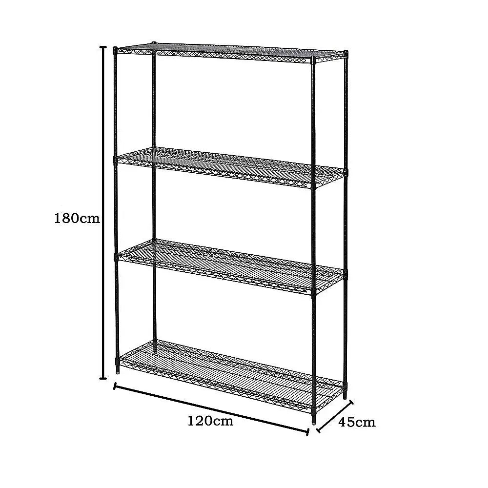 Modular Wire Storage Shelf 1200 x 450 x 1800mm Steel Shelving - Furniture > Office