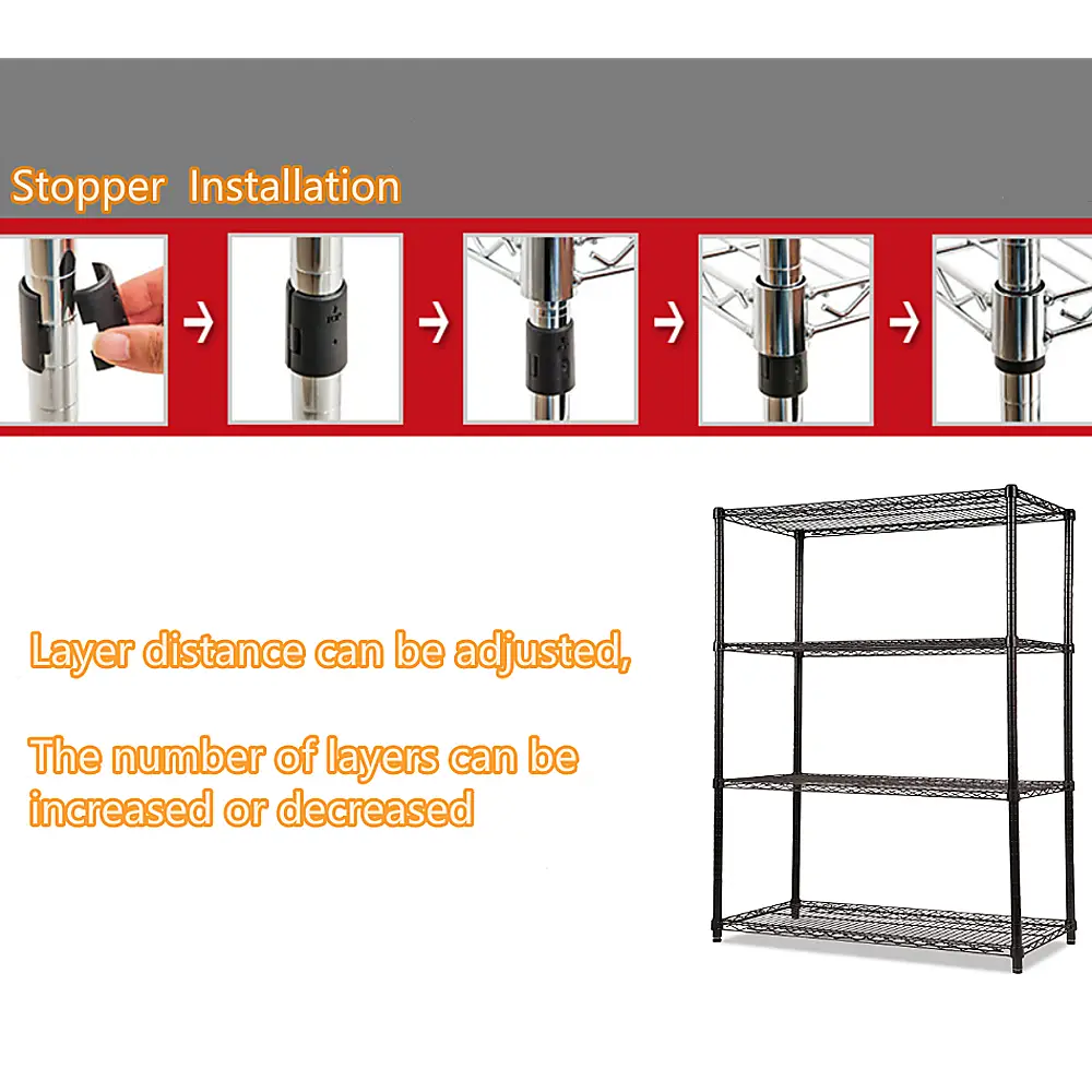 Modular Wire Storage Shelf 1200 x 450 x 1800mm Steel Shelving - Furniture > Office