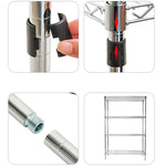 Modular Wire Storage Shelf 1500 x 600 x 1800mm Steel Shelving - Furniture > Office