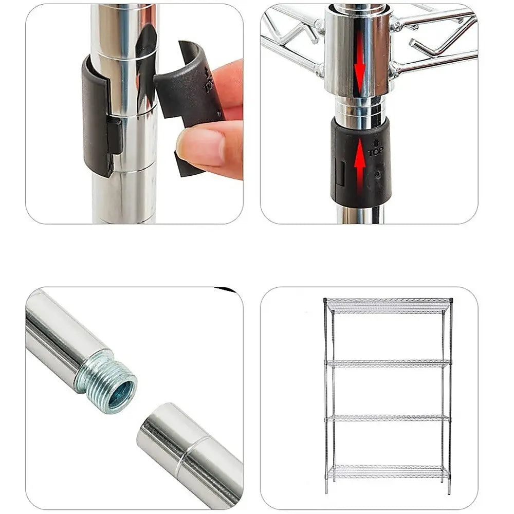 Modular Wire Storage Shelf 1500 x 600 x 1800mm Steel Shelving - Furniture > Office
