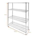 Modular Wire Storage Shelf 1500 x 600 x 1800mm Steel Shelving - Furniture > Office