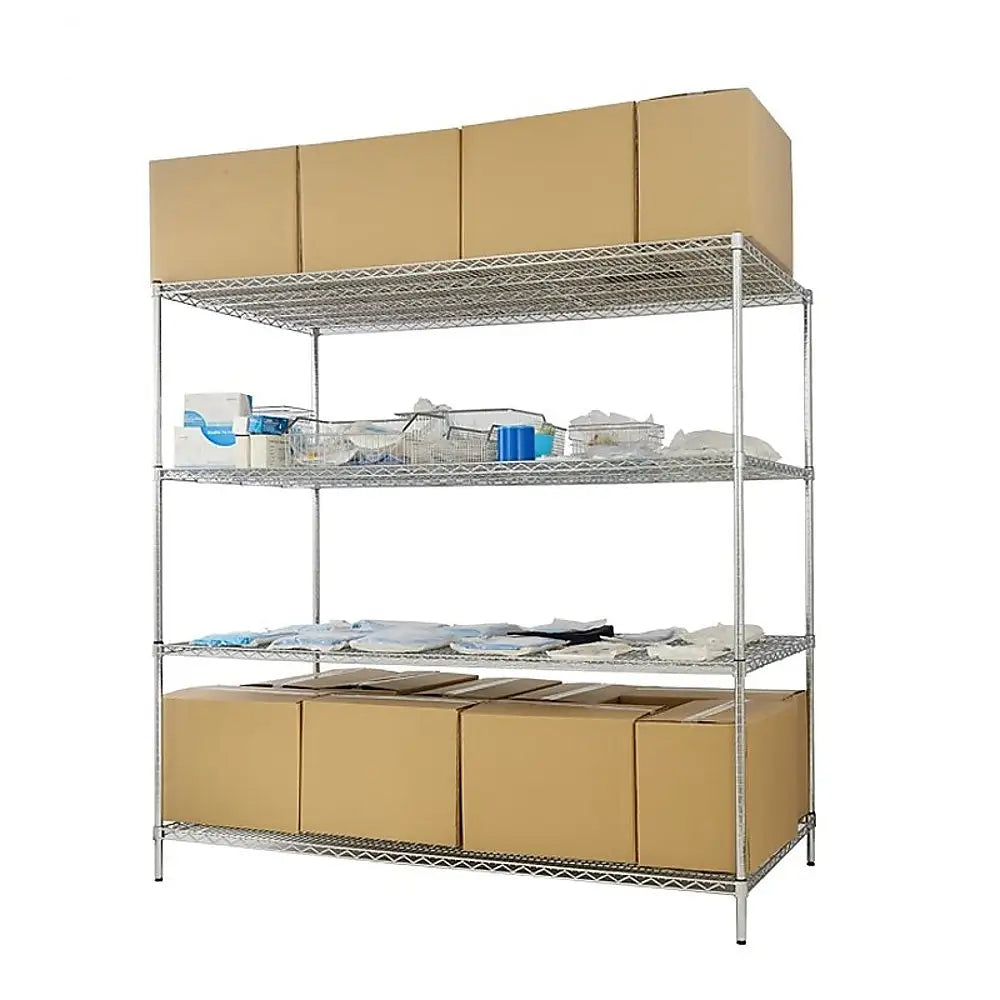Modular Wire Storage Shelf 1500 x 600 x 1800mm Steel Shelving - Furniture > Office