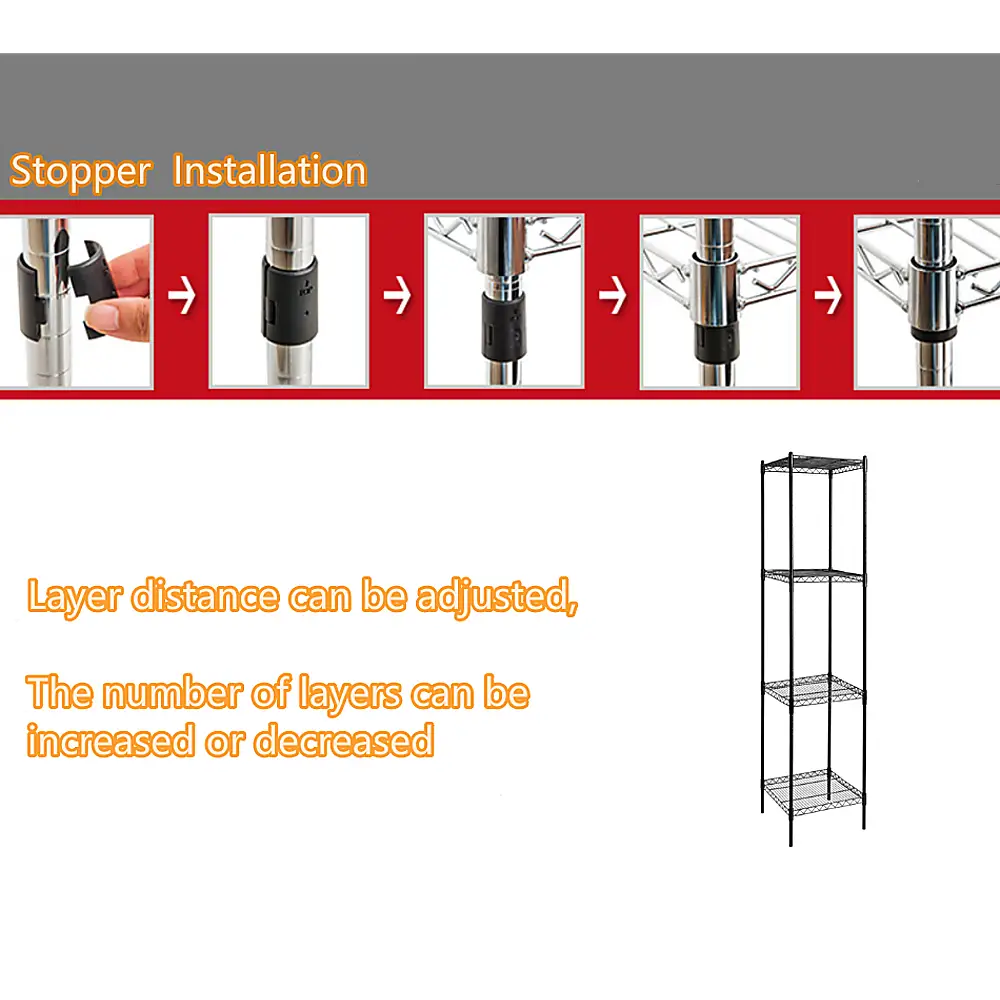 Modular Wire Storage Shelf 450 x 450 x 1800mm Steel Shelving - Furniture > Office
