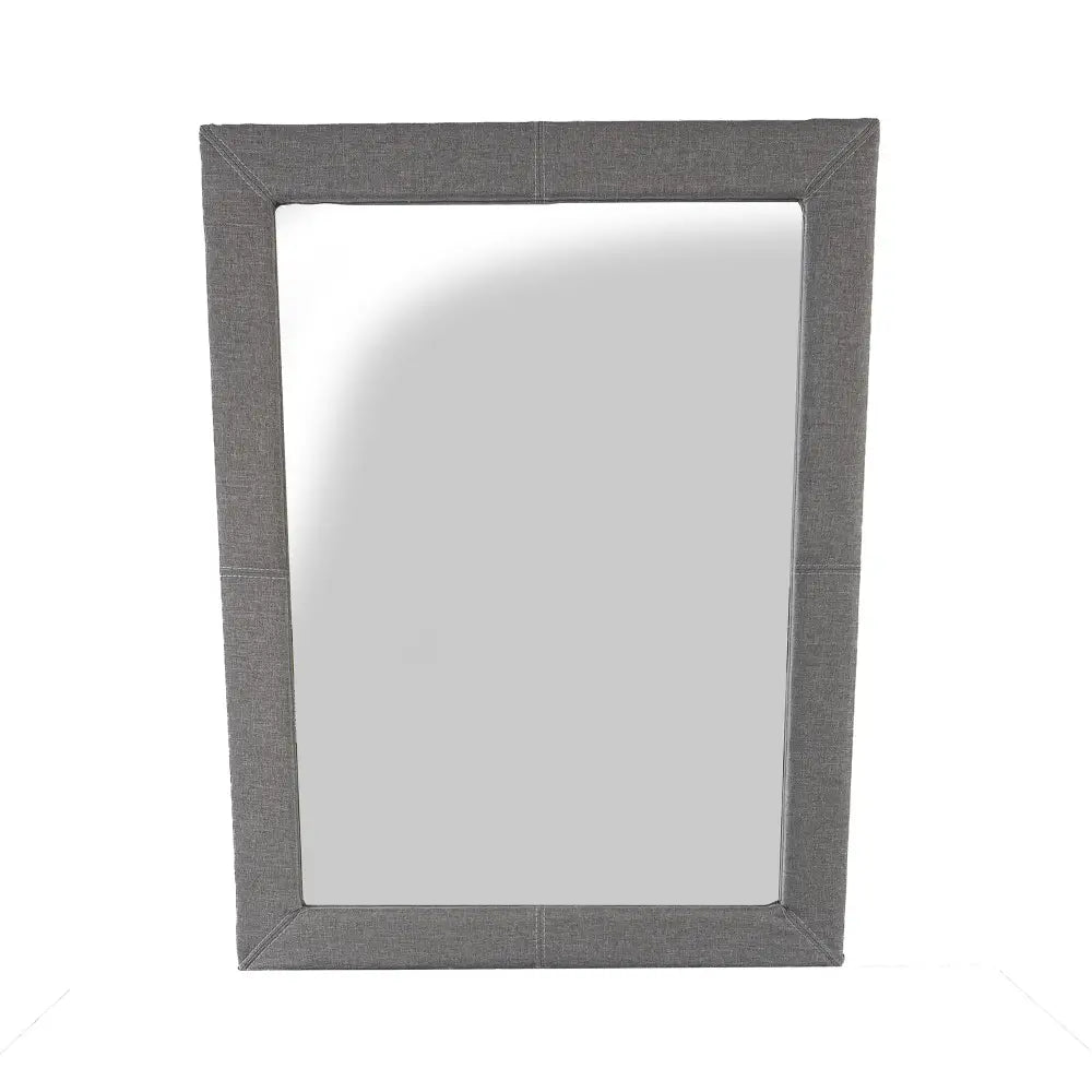 Molly Dresser Mirror 6 Chest of Drawers Bedroom Storage - Light Grey - Health & Beauty > Cosmetic Storage > Makeup
