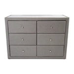 Molly Dresser Mirror 6 Chest of Drawers Bedroom Storage - Light Grey - Health & Beauty > Cosmetic Storage > Makeup