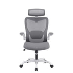 MONA Ergonomic High Back Flipped Armrest Task Chair In Grey - Furniture > Office
