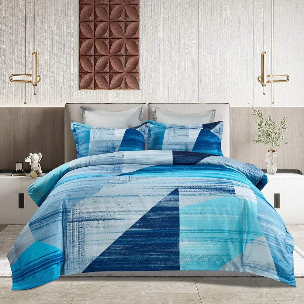 Mondrian Quilt Cover Set - Super King Size - Home & Garden > Bedding