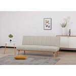 Monroe 3 Seater Sofa Futon Bed Fabric Lounge Couch - Beige - Furniture > Sofas