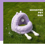 Monster Cat Pet Calming Bed Warm Soft Plush Nest Comfy Sleeping Kennel Cave - Pet Care > Dog Supplies > Dog Beds