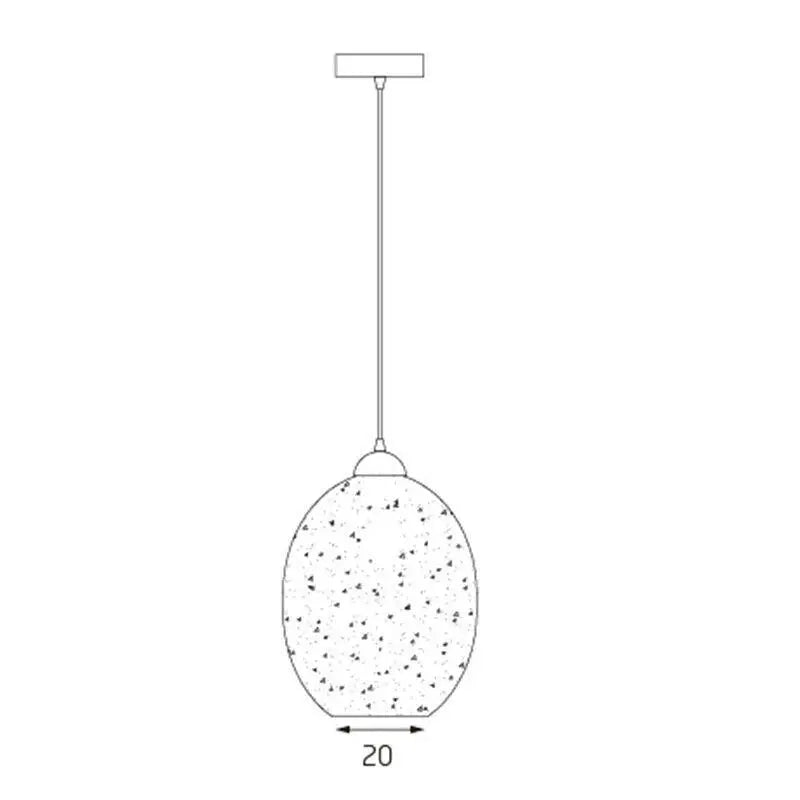 Moravian Glass Oval Pendant Light - Copper - Home & Garden > Lighting > Night Lights & Ambient Lighting