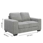 Morgan 2 Seater Fabric Sofa Light Grey - Furniture > Sofas