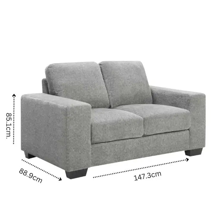 Morgan 2 Seater Fabric Sofa Light Grey - Furniture > Sofas