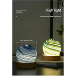 Morning Light LED Planet Night Light with Wooden Base USB Rechargeable - Home & Garden > Lighting > Night Lights &