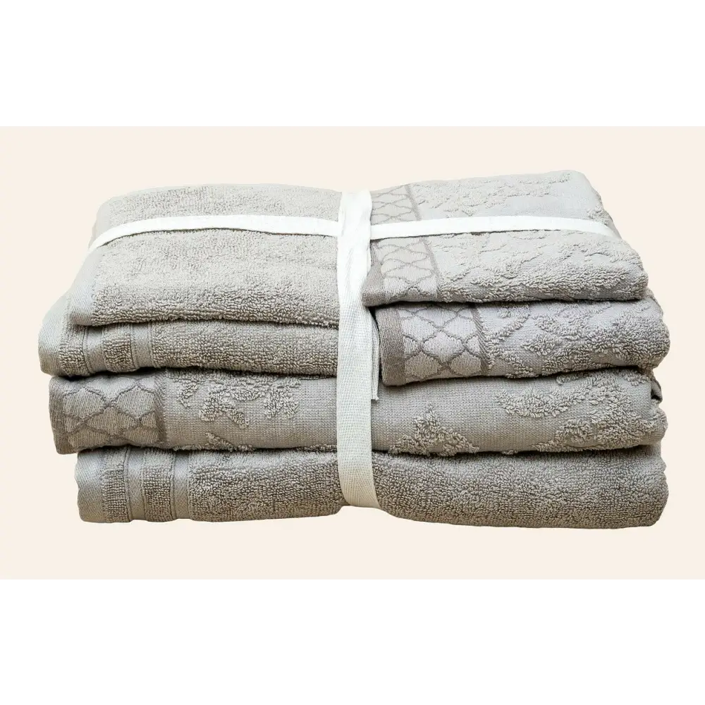 Moroccan Jacquard Organic Terry Towels 6 pc Set - Home & Garden > Bathroom Accessories