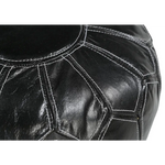 MOROCCAN LEATHER OTTOMAN BLACK - Furniture > Living Room > Ottomans & Footstools