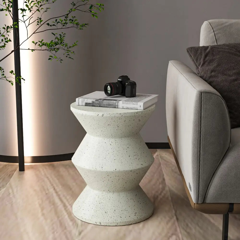 MOSS CEMENT SIDE TABLE - Furniture > Living Room > Side Tables