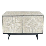 MOTHER OF PEARL HAND MADE SWIRL SIDEBOARD - Furniture > Dining > Buffets & Sideboards
